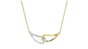 .25 ct. t.w. Diamond Interlocking Loop Necklace in 18kt Gold Over Sterling