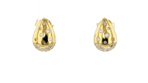 .25 ct. t.w. Scattered-Diamond Teardrop Earrings in 18kt Gold Over Sterling
