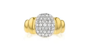 .50 ct. t.w. Lab-Grown Diamond Puffy Cluster Ring in 18kt Gold Over Sterling