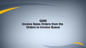 Invoice Sales Orders