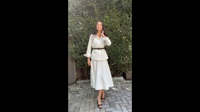 Jaqueta Caban Sarja Off White Vitoria CB