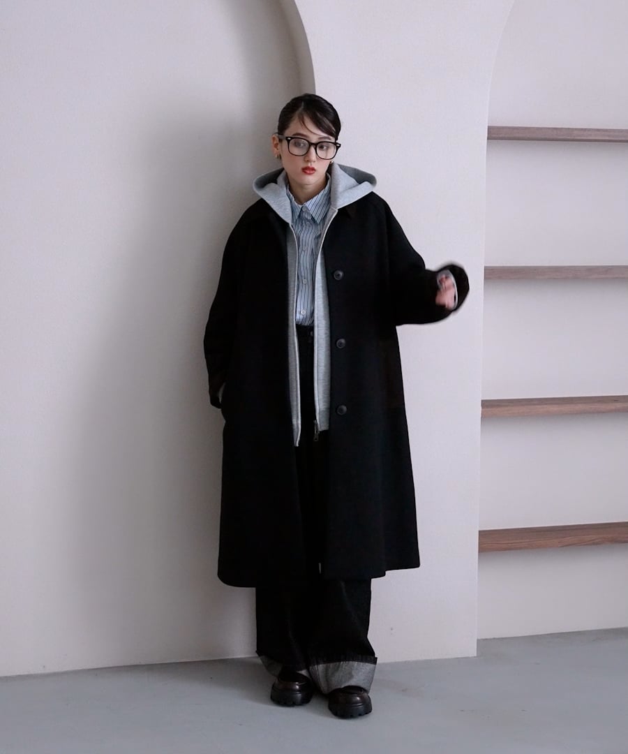 RAGEBLUE WOOLLYTEC/ウーリーテック トレンチロングコート RAGEBLUE｜【WOOLLYTEC/ウーリーテック】サイドスリット/ハイネック