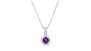 .80 ct. t.w. Amethyst and .90 ct. t.w. White Topaz Jewelry Set: Earrings and Pendant Necklace in Sterling Silver
