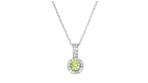 .90 ct. t.w. Peridot and .90 ct. t.w. White Topaz Jewelry Set: Earrings and Pendant Necklace in Sterling Silver