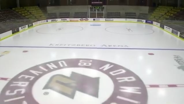 Norwich University rink by drone