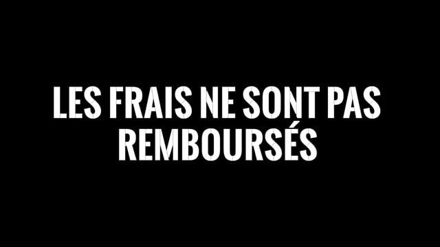 Les frais ne sont pas remboursés