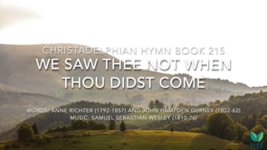 Hymn 215 - FARSI - We saw thee not when thou didst come - For understanding