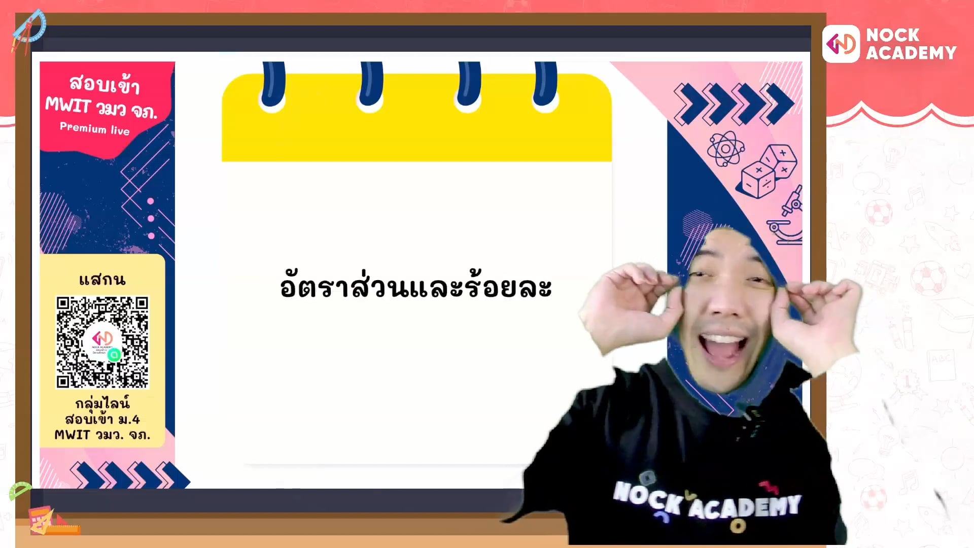 เตรียมสอบเข้า ม.4 MWIT วมว. จภ. ตอนที่ 16 อัตราส่วนและร้อยละ (พื้นฐาน)