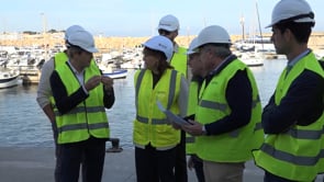 La Consellera Paneque visita les obres al Port Pesquer de l'Escala