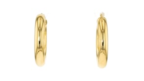 Italian 14kt Yellow Gold-Plated Hoop Earrings