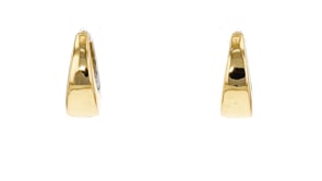 Silver and 14kt Gold-Plated Chunky Hoop Earrings
