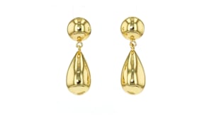 14kt Yellow Gold-Plated Teardrop Earrings