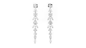 Rhodium-Plated Drop Earrings with 6.00 ct. t.w. CZs
