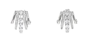 Rhodium-Plated Multi-Hoop Earrings with 2.00 ct. t.w. CZs