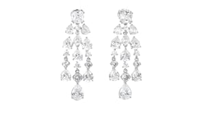 Rhodium-Plated Chandelier Earrings with 10.30 ct. t.w. CZs