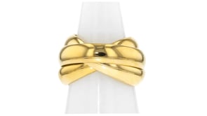 Italian 14kt Yellow Gold-Plated Rolling Ring