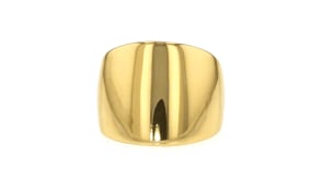 Italian 14kt Yellow Gold-Plated Wide Dome Ring