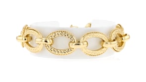 Italian 14kt Yellow Gold-Plated Link Bracelet