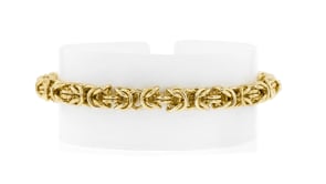 Italian 14kt Yellow Gold-Plated Byzantine Bracelet