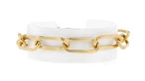 Italian 14kt Yellow Gold-Plated Paper Clip Link Bracelet