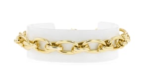 14kt Yellow Gold-Plated Oval-Link Bracelet