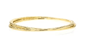 14kt Gold-Plated Interlocking Bangle Bracelet