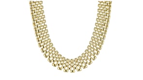 14kt Yellow Gold-Plated Panther-Link Necklace