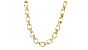 14kt Yellow Gold-Plated Rolo-Link Necklace