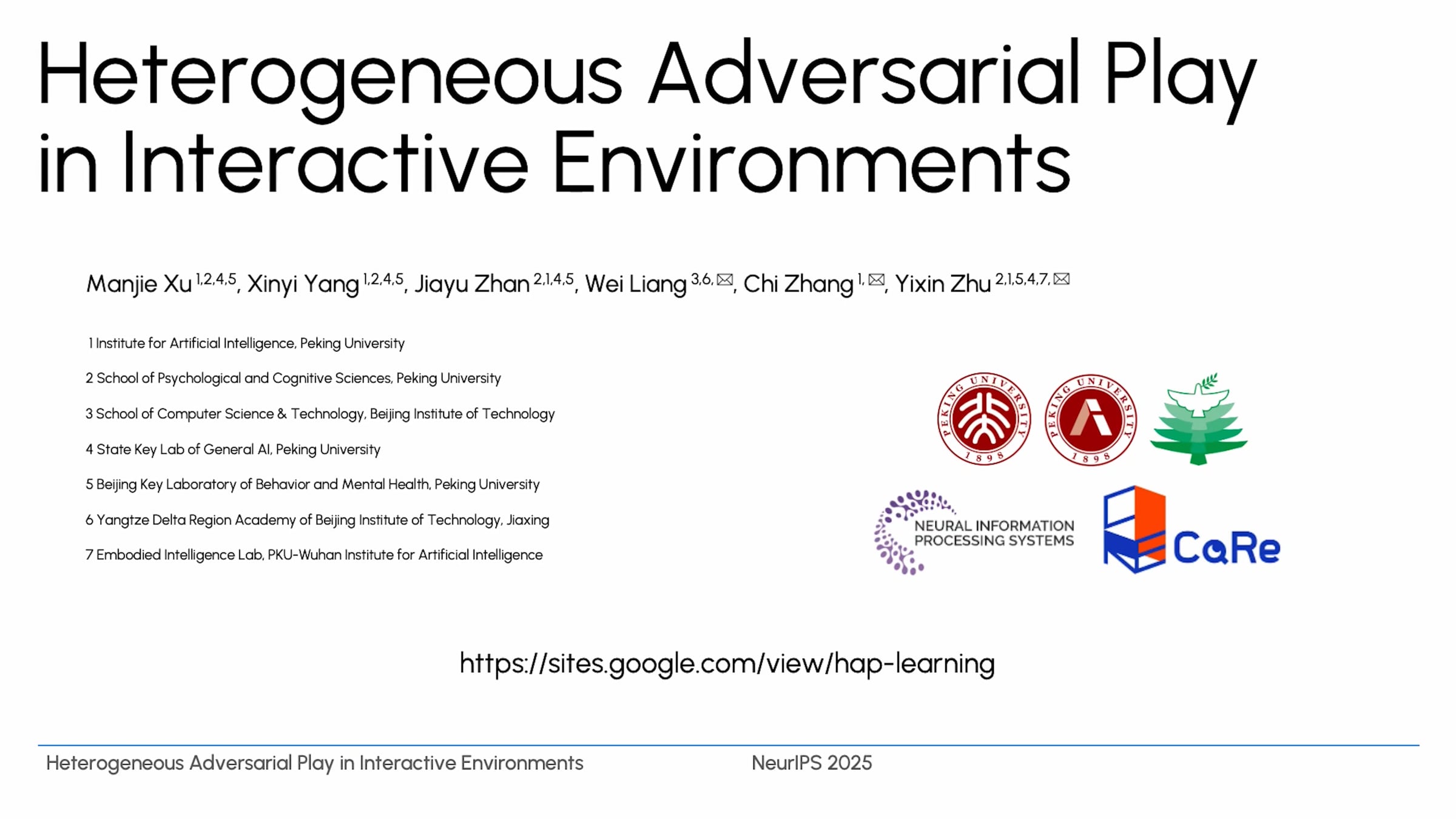 [NeurIPS2025] Heterogeneous Adversarial Play in Interactive Environments