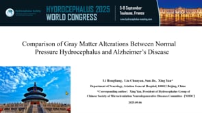 Comparison of Gray Matter Alterations Between Normal Pressure Hydrocephalus and Alzheimer's Disease -Li Hongliang
