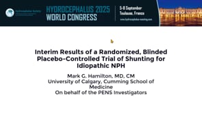 Interim Results of a Randomized, Blinded Placebo-Controlled Trial of Shunting for Idiopathic NPH-Mark G. Hamilton