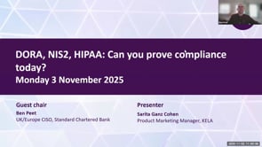 SASIG Webinar - DORA, NIS2, HIPAA: Can you prove compliance today? 2025-11-03 11:00:05