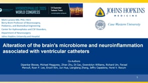 Alteration of the brain's microbiome and neuroinflammation associated with ventricular catheters-Mark Luciano