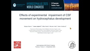 Effects of experimental impairment of CSF movement on hydrocephalus development-Ivana Jurjevic