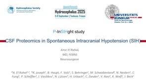 CSF Proteomics in Spontaneous Intracranial Hypotension (SIH)-Amir El Rahal