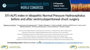 DTI-ALPS index in Idiopathic Normal Pressure Hydrocephalus before and after ventriculoperitoneal shunt surgery-Nikolaos Saridaki