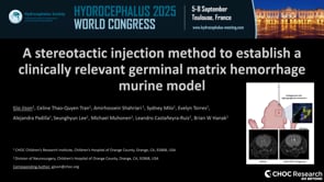 A stereotactic injection method to establish a clinically relevant germinal matrix hemorrhage murine model-Gio Jison
