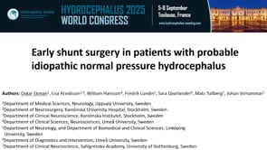 Early shunt surgery in patients with probable idiopathic normal pressure hydrocephalus-Oskar Ekman
