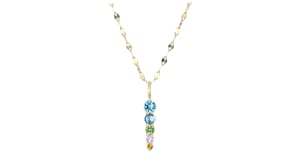 .47 ct. t.w. Multi-Gemstone Pendant Necklace in 18kt Gold Over Sterling
