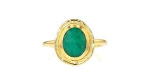 2.30 Carat Emerald Ring in 18kt Gold Over Sterling