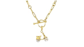 .10 ct. t.w. Diamond Scooter Charm in 18kt Gold Over Sterling