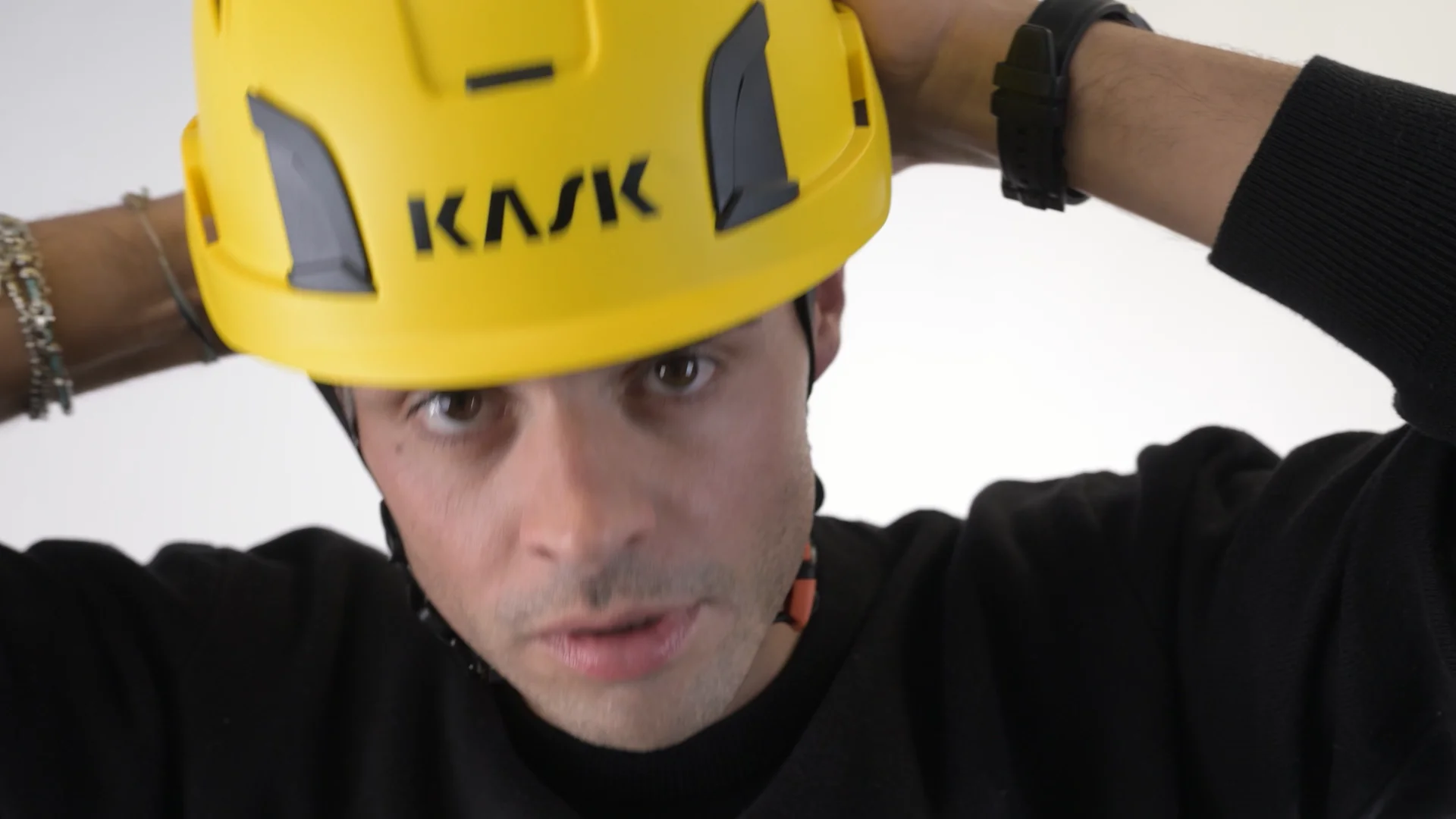 Climax M77797 Construction Helmet With Wheel Yellow