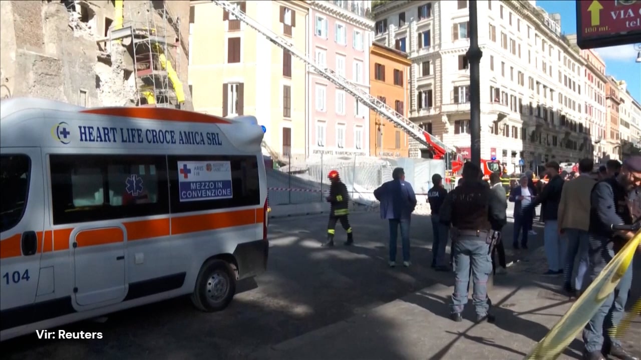 Tragedija v Rimu: v zrušenju stolpa umrl delavec