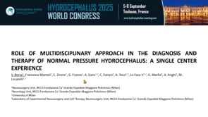 Role of Multidisciplinary approach in the diagnosis and therapy or normal pressure Hydrocephalus-Stefano Borsa