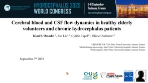 Cerebral blood and CSF flow dynamics in healthy elderly volunteers and chronic hydrocephalus patients-Kimi P. Owashi