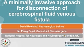 A minimally invasive approach for disconnection of cerebrospinal fluid venous fistula-David Rowland