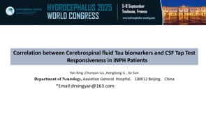 Correlation between Cerebrospinal fluid Tau biomarkers and CSF Tap Test Responsiveness in iNPH Patients-Chunyan Liu
