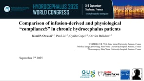 Comparison of infusion-derived and physiological "complianceS" in chronic hydrocephalus patients-Kimi P. Owashi