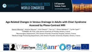 Age-Related Changes in Venous Drainage in Adults with Chiari Syndrome Assessed by Phase-Contrast MRI-Heimiri Monnier