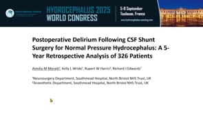 Postoperative Delirium Following CSF Shunt Surgery for Normal Pressure Hydrocephalus: A 5-Year Retrospective Analysis of 326 Patients-Aimilia M Moraiti